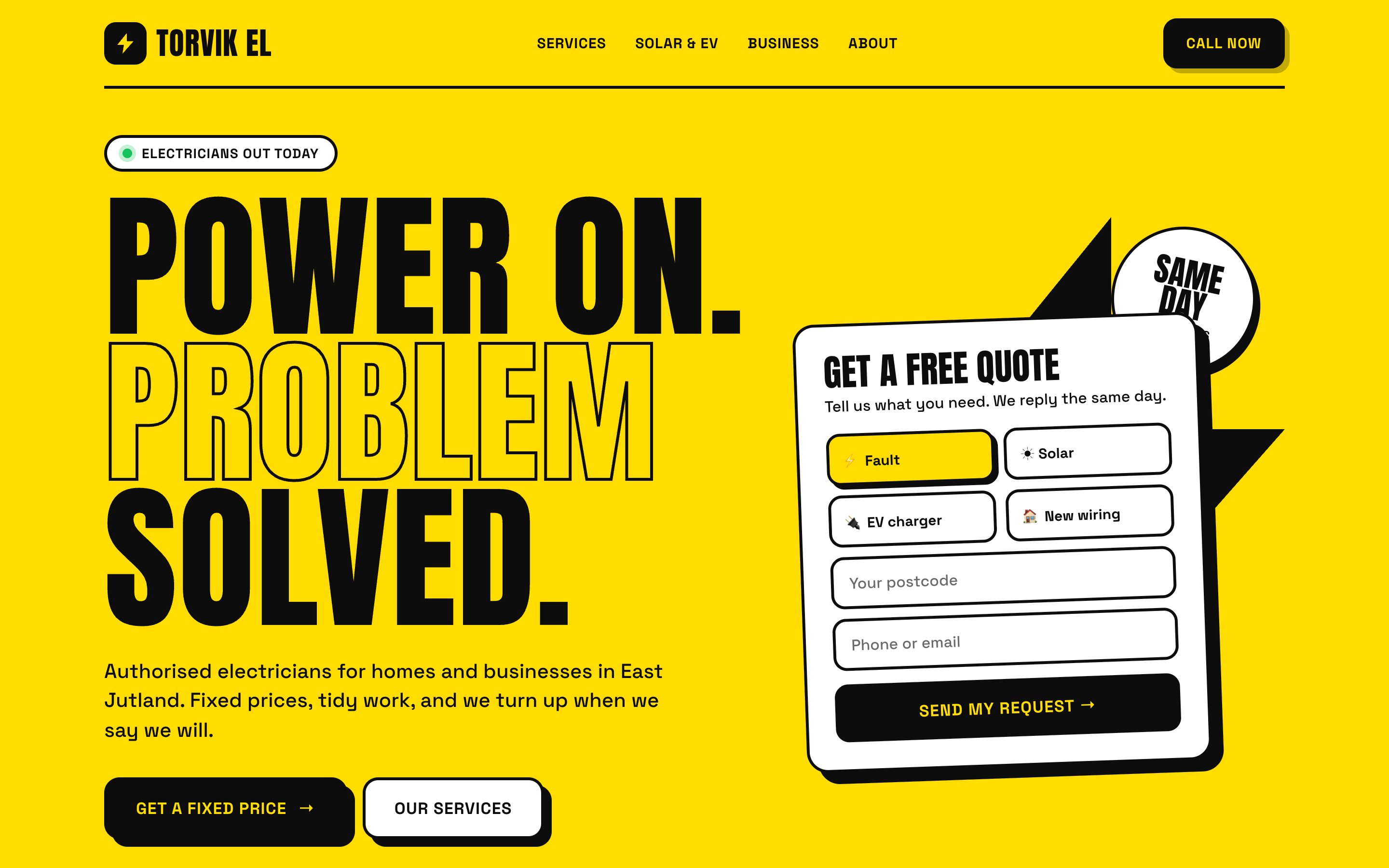 Torvik El concept homepage
